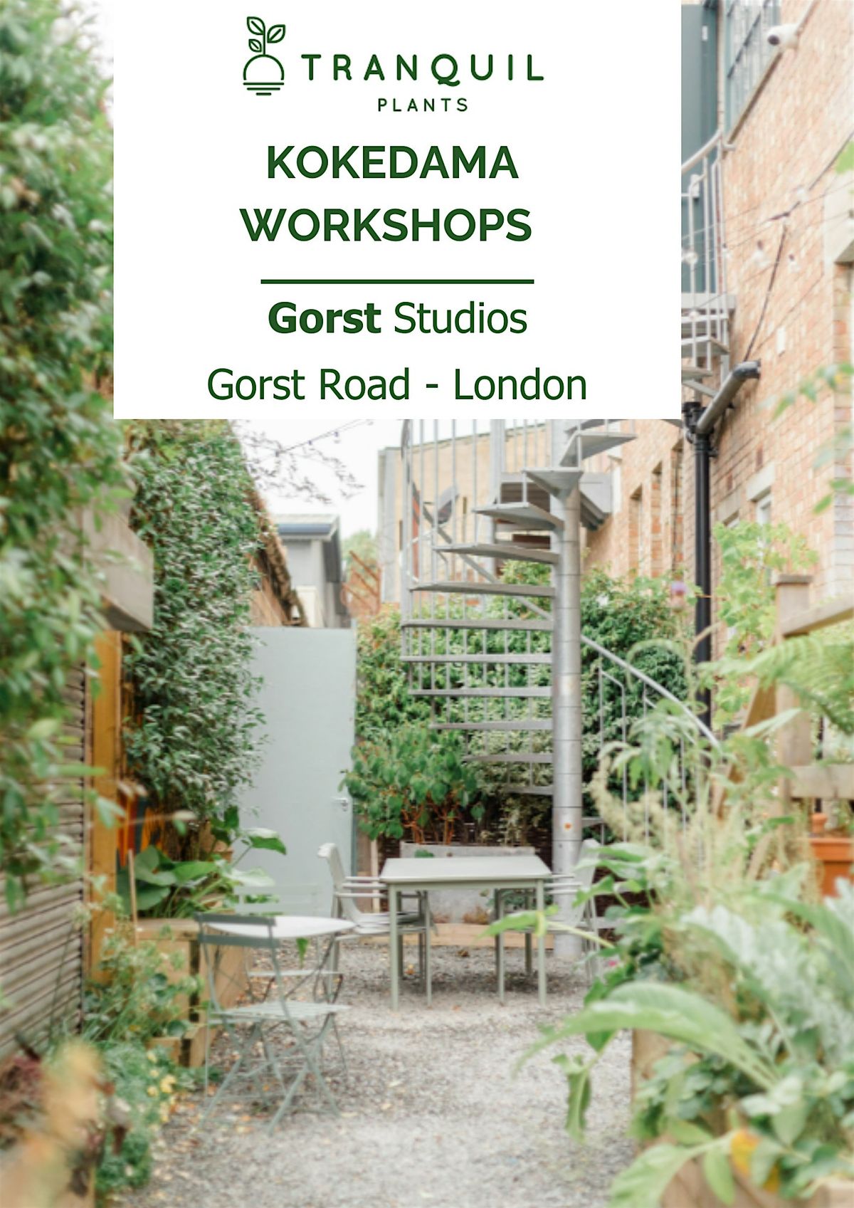 London Kokedama Plant Workshops at Gorst Studios