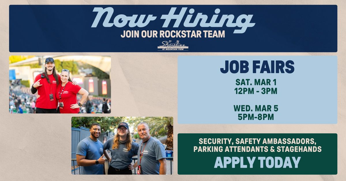 Shoreline Amphitheatre Job Fair - We're Hiring for the 2025 Season!