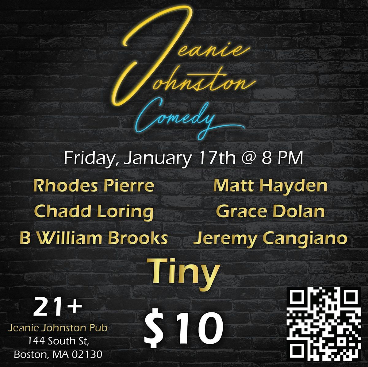 Tiny Headlines- January Jeanie Johnston's Comedy Showcase 2025