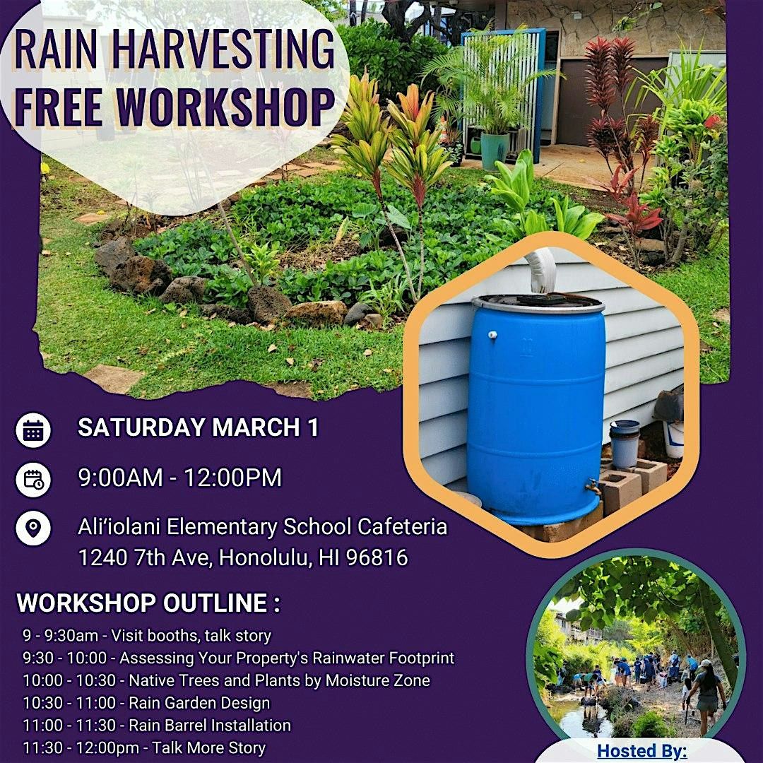 Rain Harvesting FREE Workshop