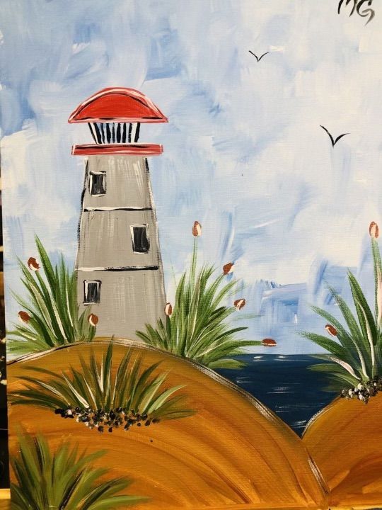 Lighthouse Painting Class  $35  5-25-24  2:00-4:00