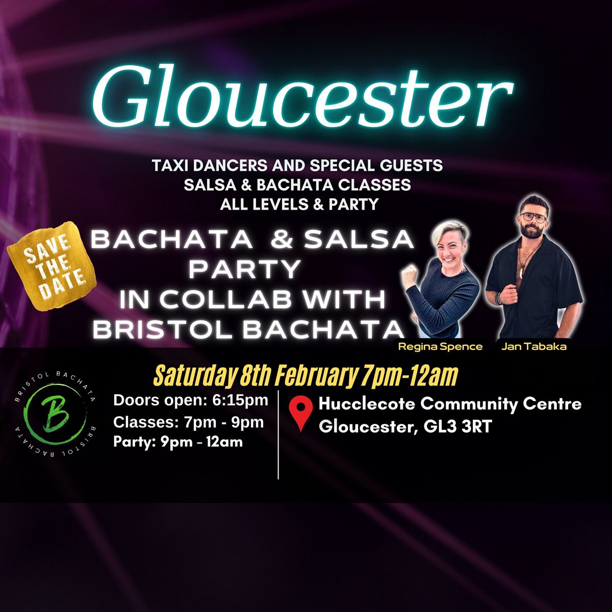 \ud83c\udf89 Sat 8th Feb 2025 \ud83c\udf89 Gloucester Bachata + Salsa Party \ud83c\udf89 