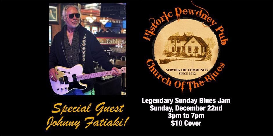 This week our Legendary Sunday Jam will feature the return of Special Guest Johnny Fatiaki!