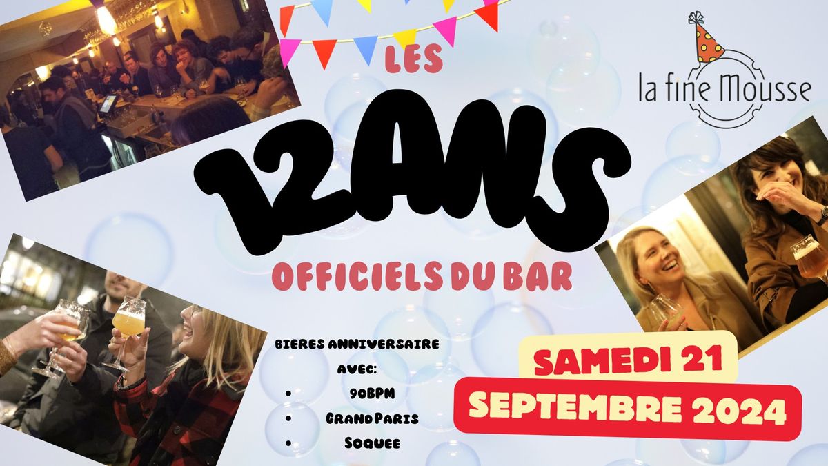 Anniv: 12 ans officiels du bar