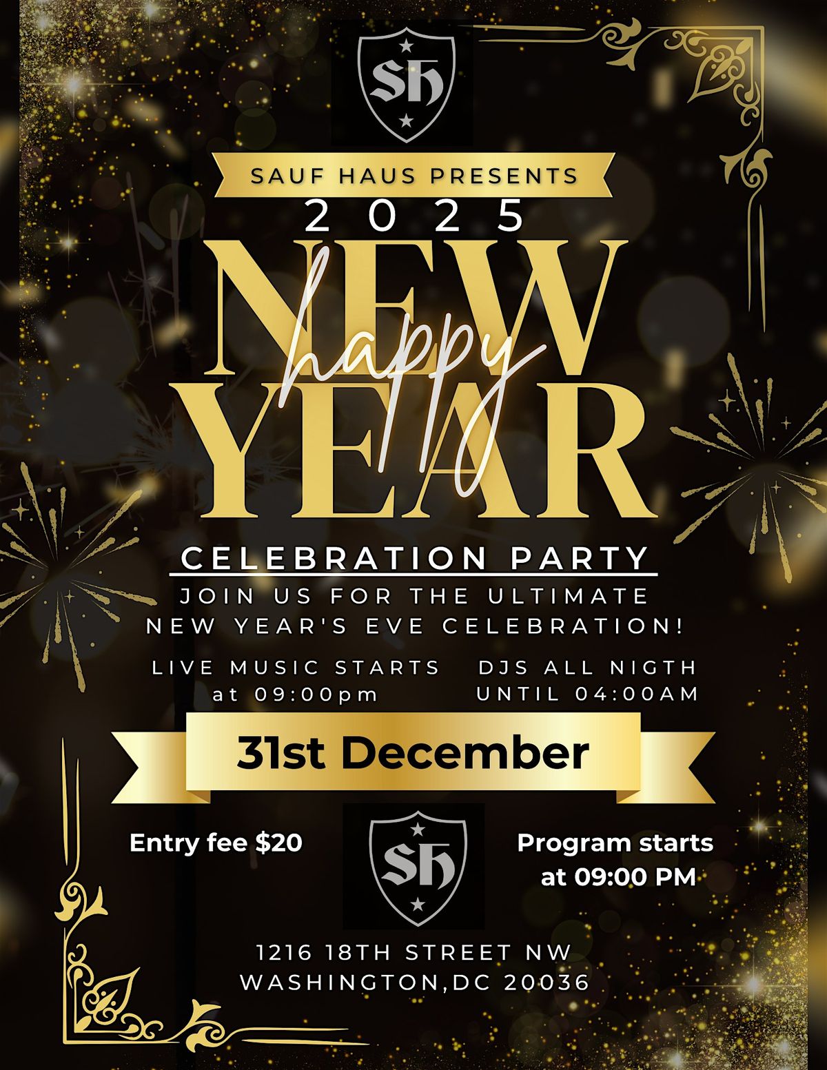 Best New Years Eve Party @ Sauf Haus