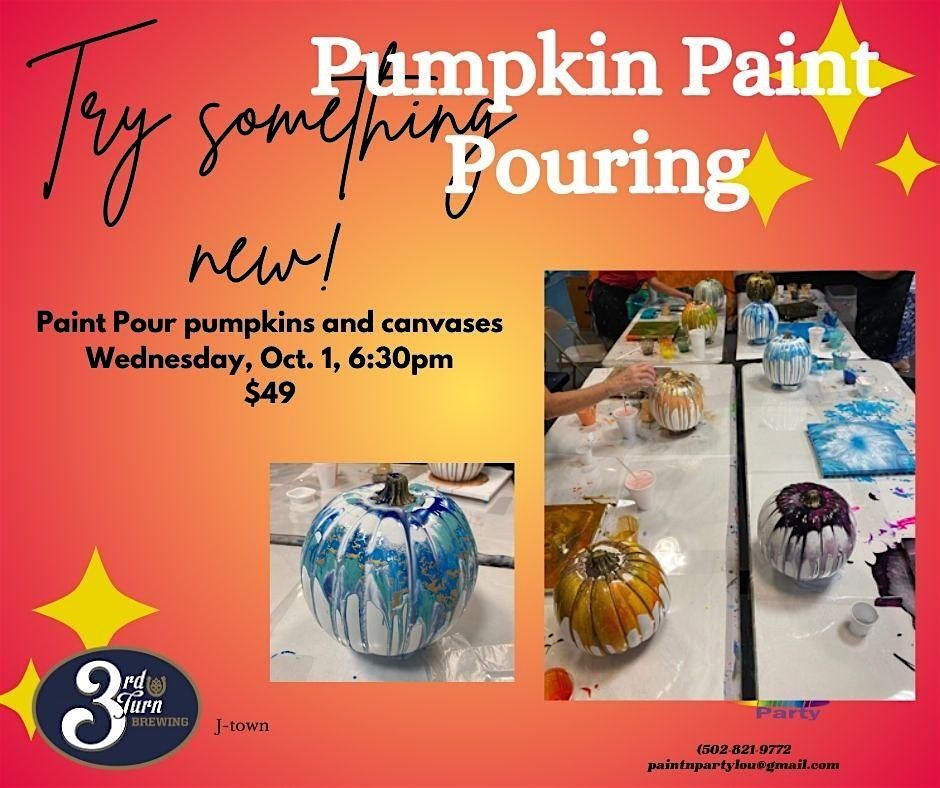 Acrylic pour - pumpkin