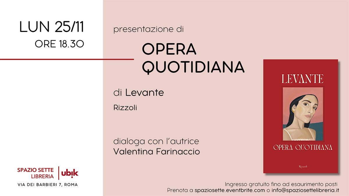 Presentazione di "Opera quotidiana"