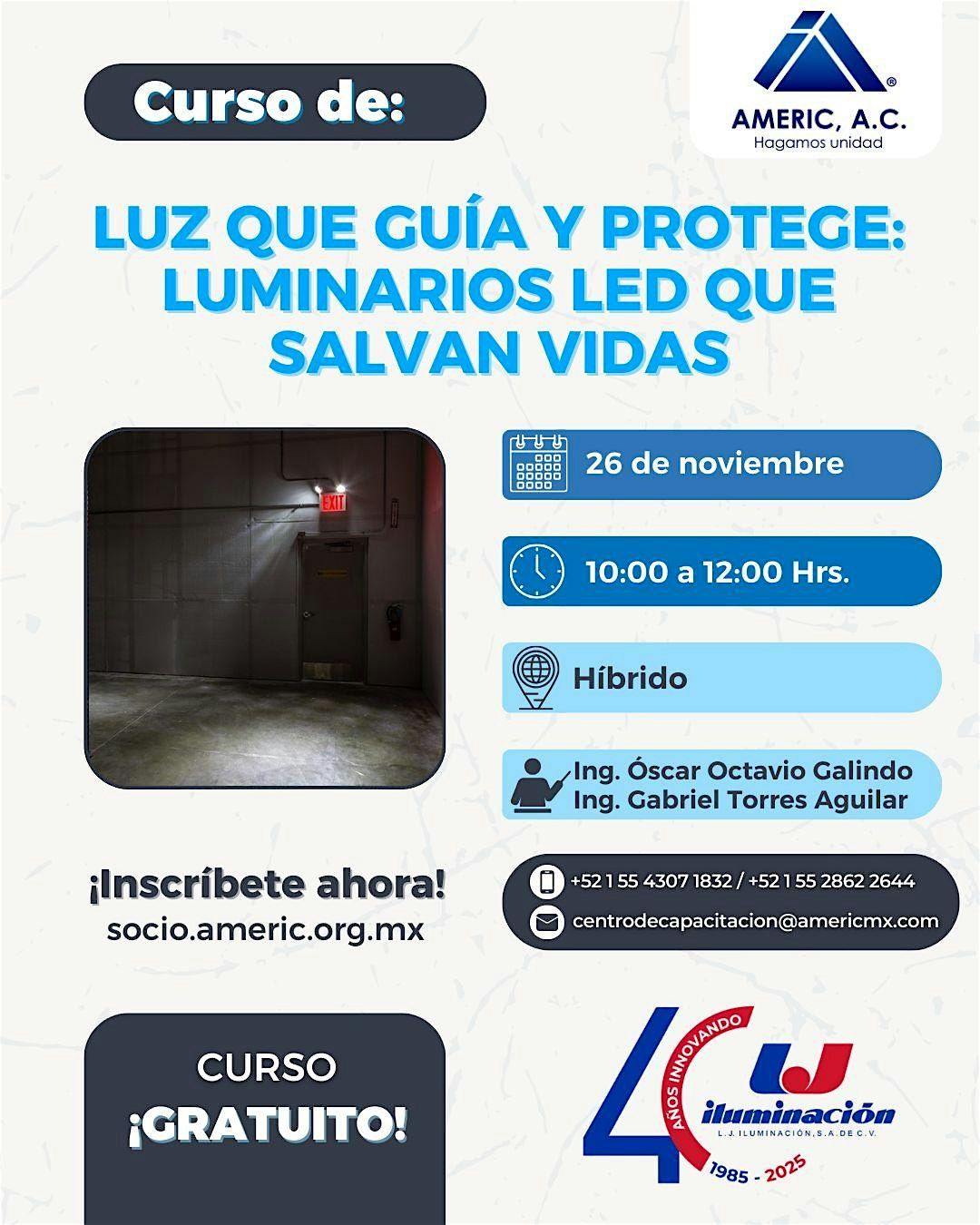 Curso | Luz que gu\u00eda y protege: luminarios led que salvan vidas