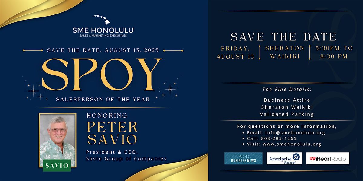 SME Honolulu Salesperson of the Year (SPOY) 2024