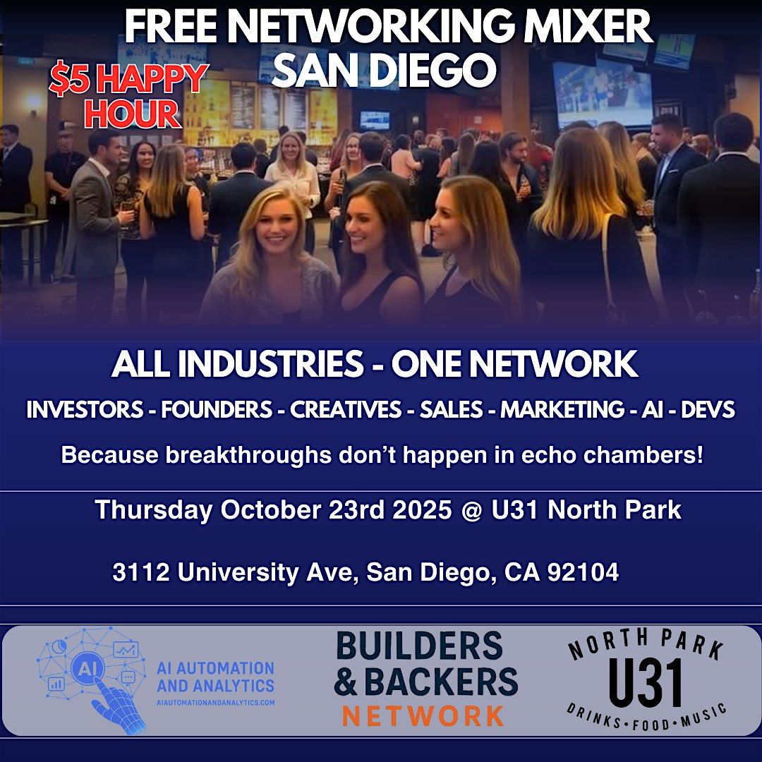 Builders & Backers Networking Mixer - SD