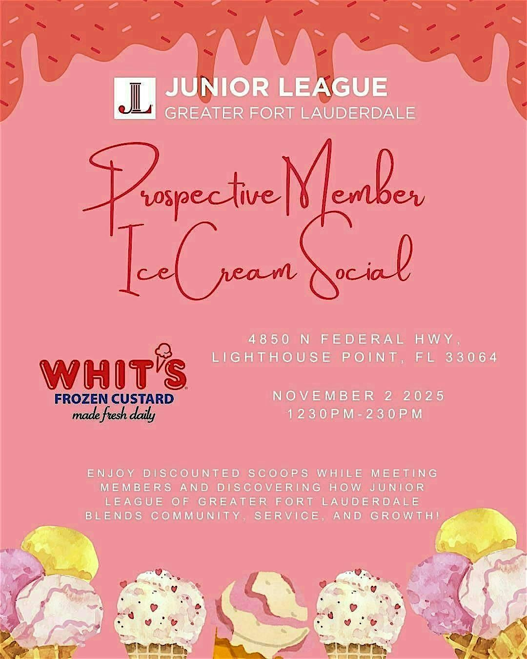 Junior League of Fort Lauderdale Prospective Member Event: Ice Cream Social
