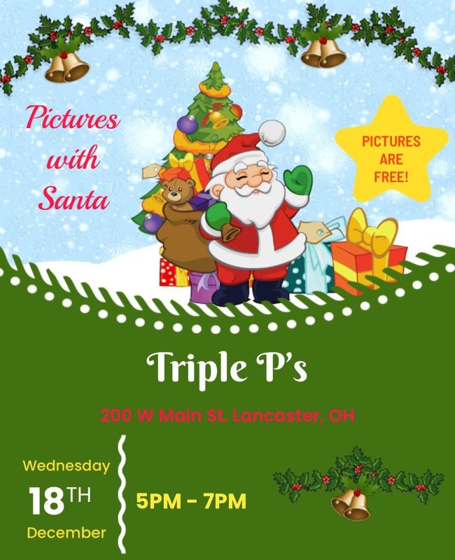 Dinner & pictures with Santa 5PM-7PM