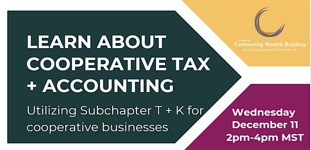 Introduction to Cooperative Tax + Accounting