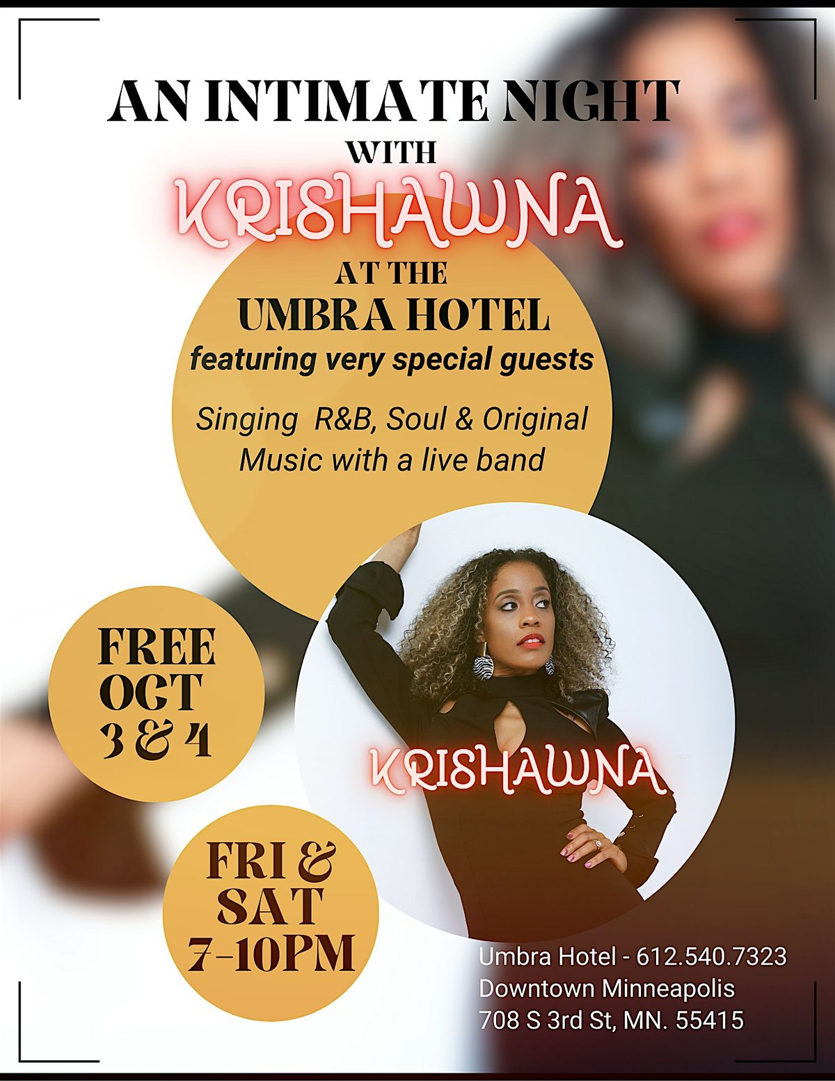 An Intimate Friday Night with KRISHAWNA at the UMBRA HOTEL
