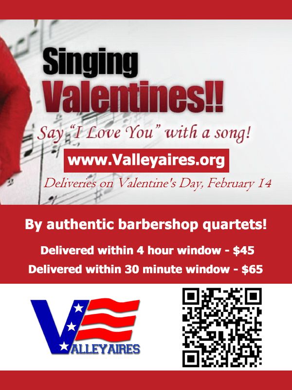 Singing Valentines! Say 'I Love You' with a song!