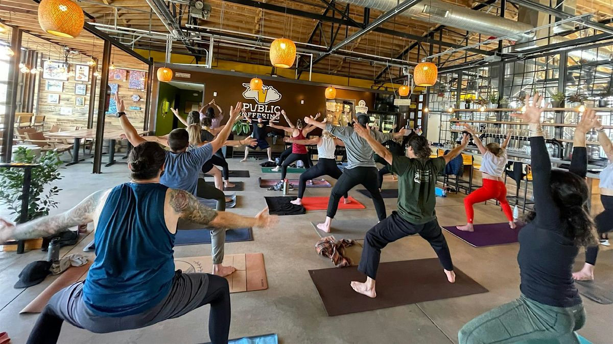 Tacos, Yoga, Beer. A FREE Yoga event at Public Offering Brewing Co.