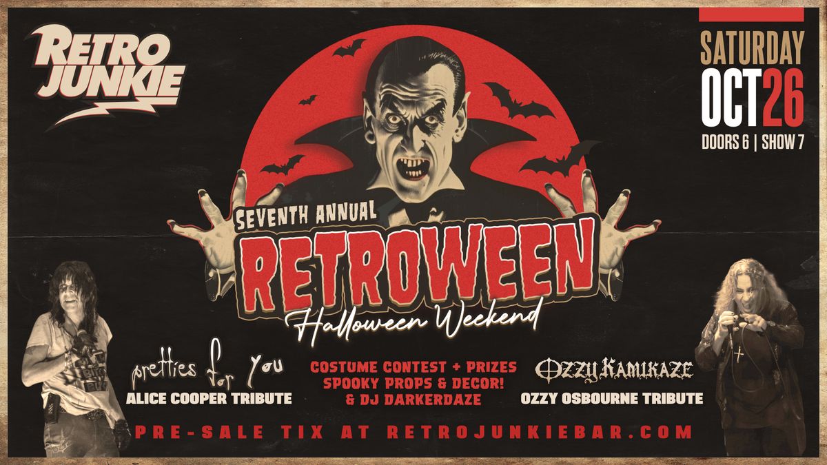 RETROWEEN BASH w\/ Alice Cooper + Ozzy Tributes + DJ Darkerdaze!