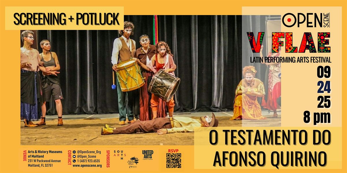 Screening + Potluck: O Testamento do Afonso Quirino (Brazil)