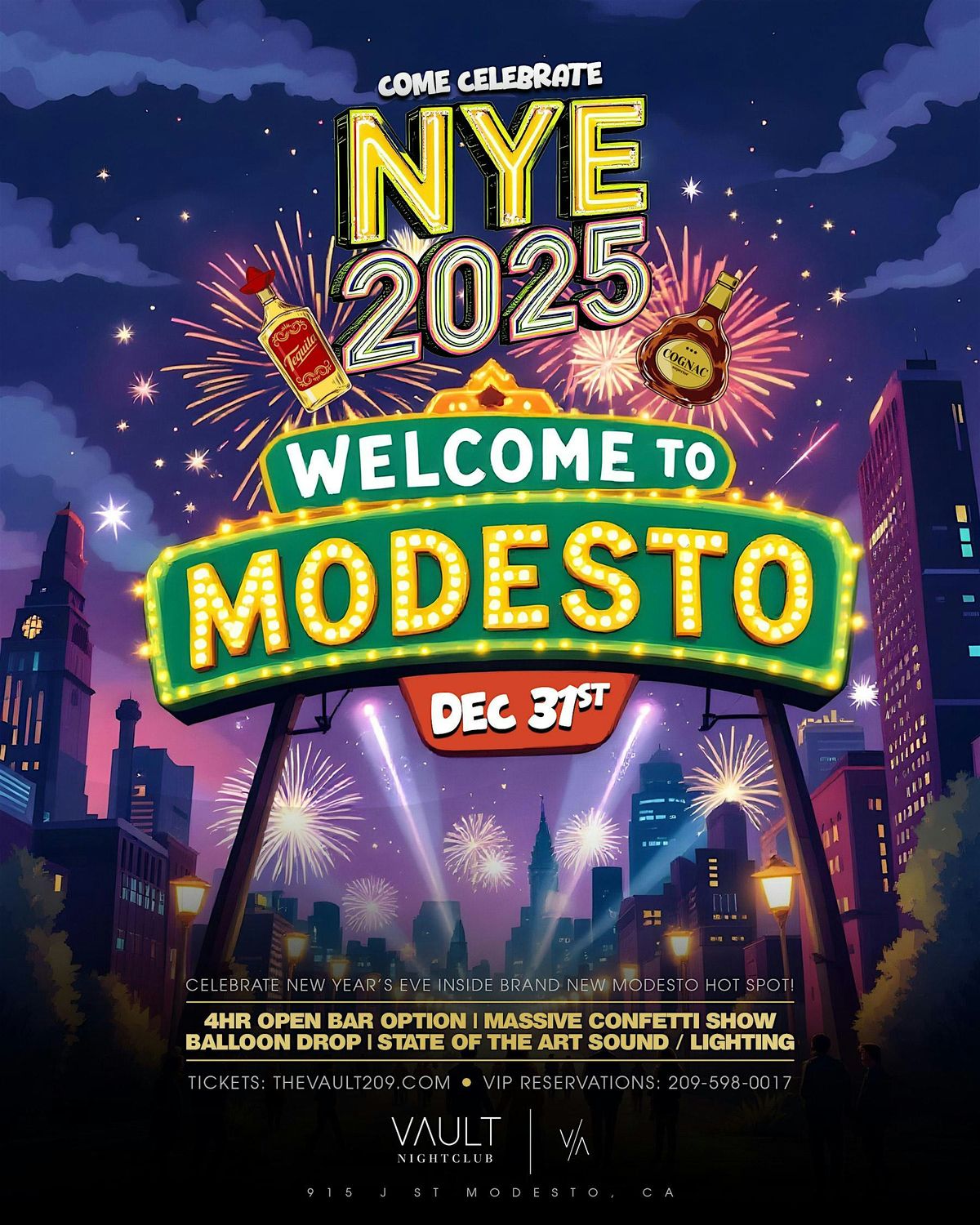 Modesto NYE 2025 - New Year's @ Vault Nightclub