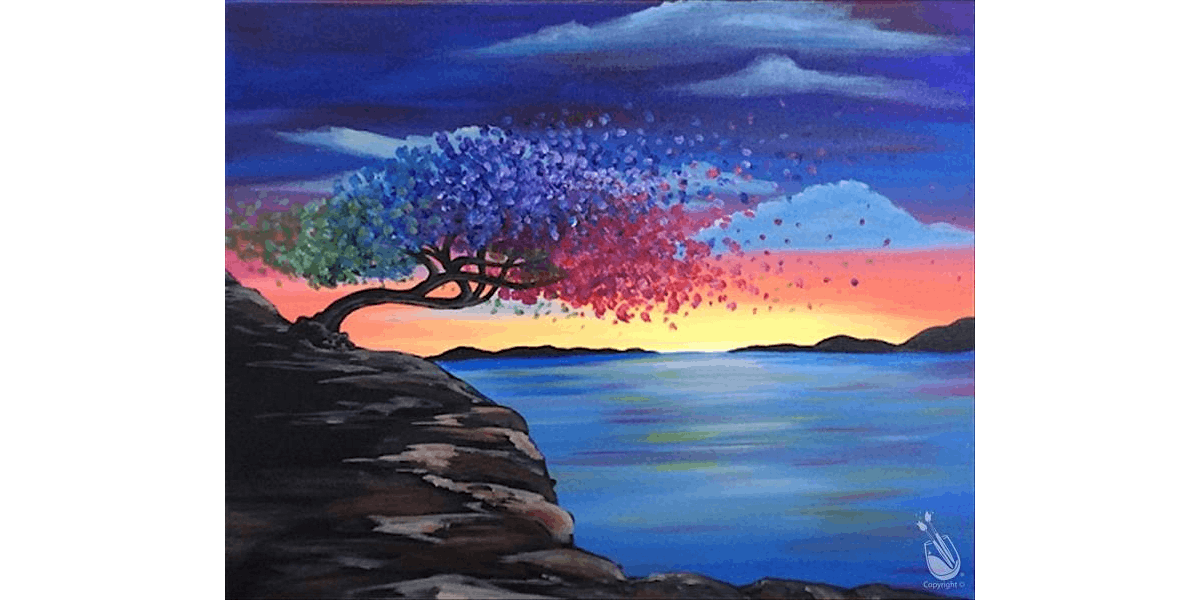 Colorful Wind and a Romantic Scenery - Paint and Sip in Austin | Classpop!\u2122