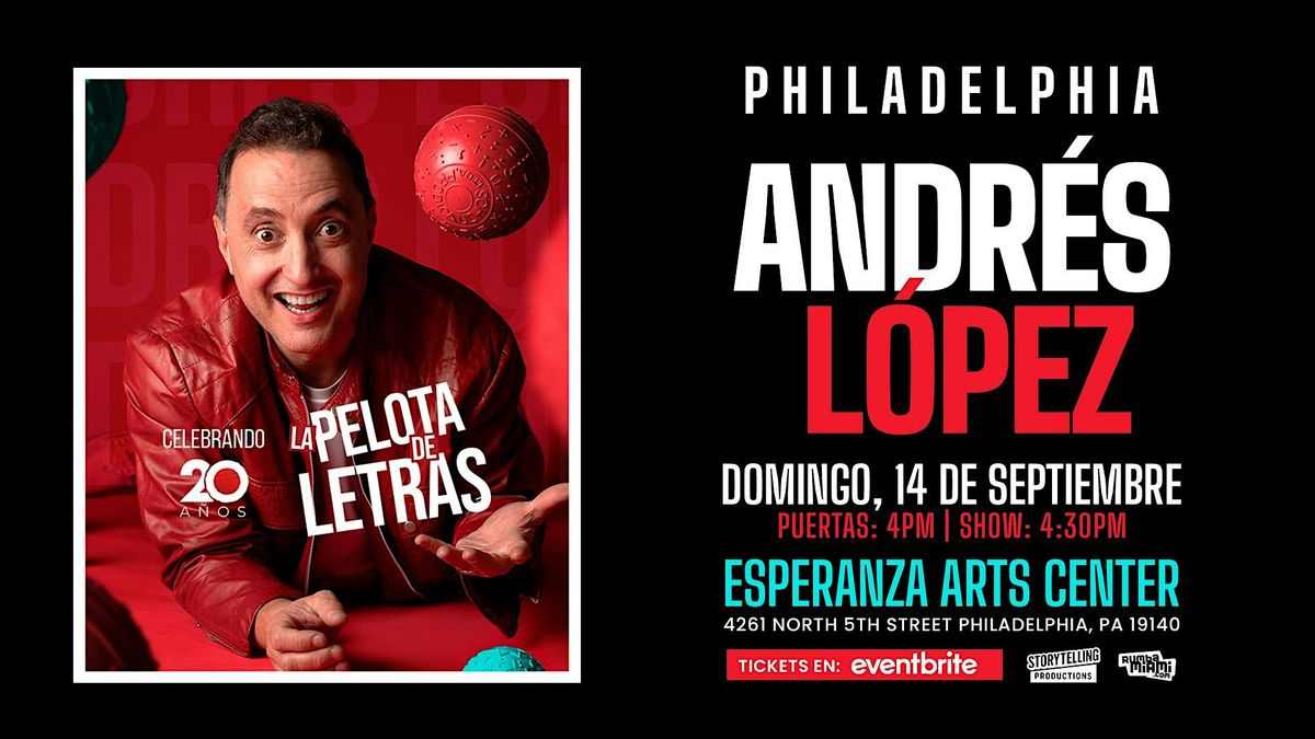 Andres Lopez, 20 Aniversario de La Pelota de Letras, en Philadelphia