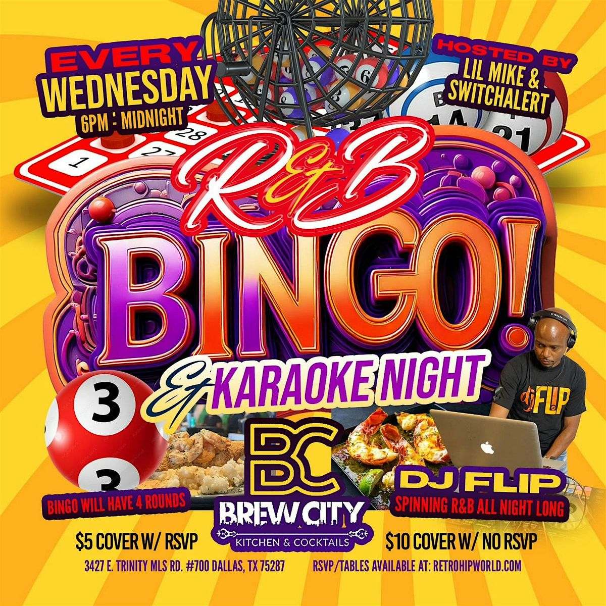 WEDNESDAY R&B BINGO + KARAOKE NIGHT  @ Brew City