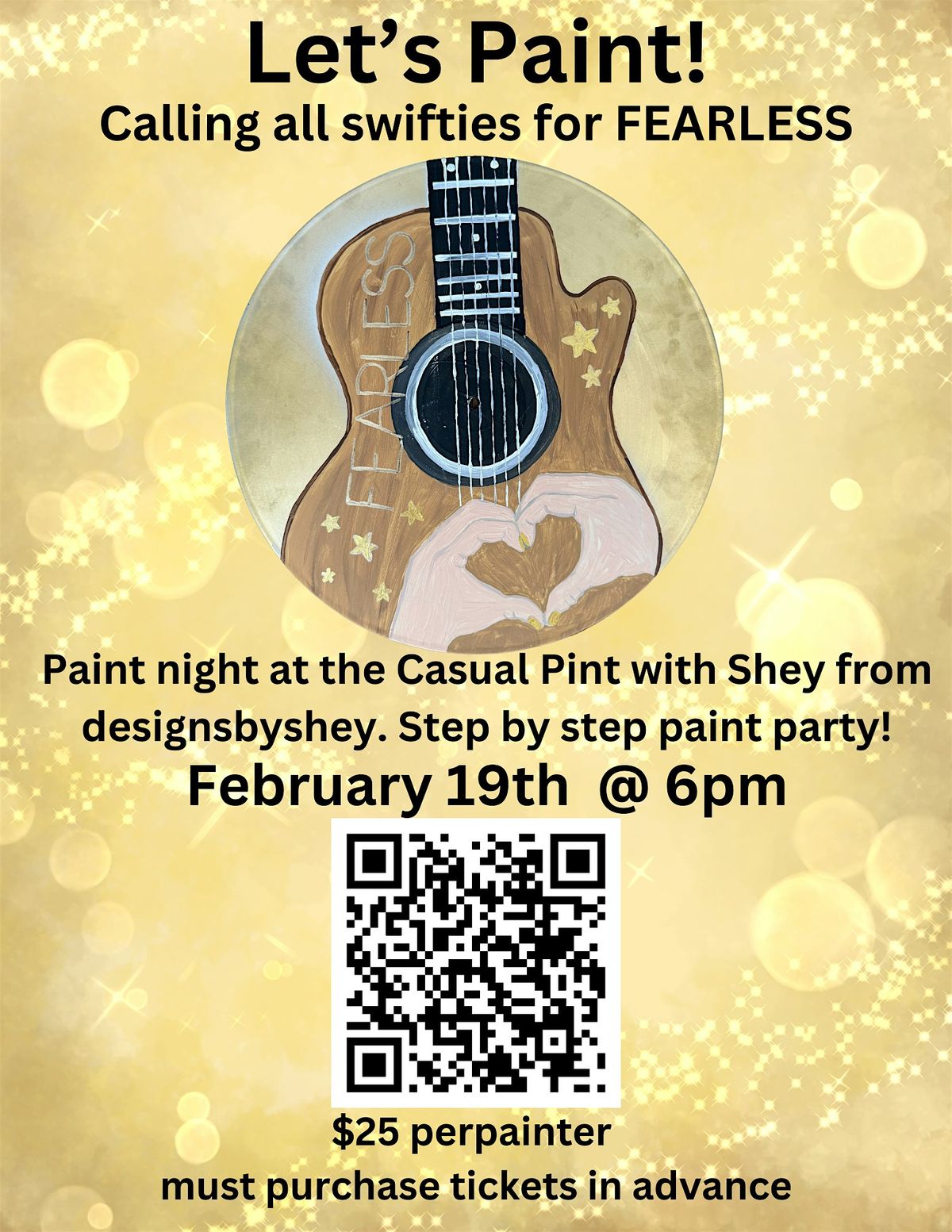 Taylor swift Fearless Paint party at The Casual Pint VB