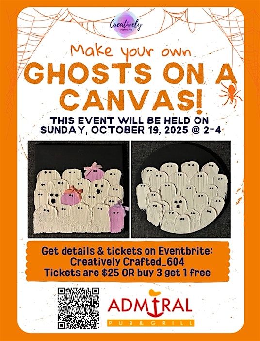 CREATE YOUR OWN  Ghosts on Canvas!