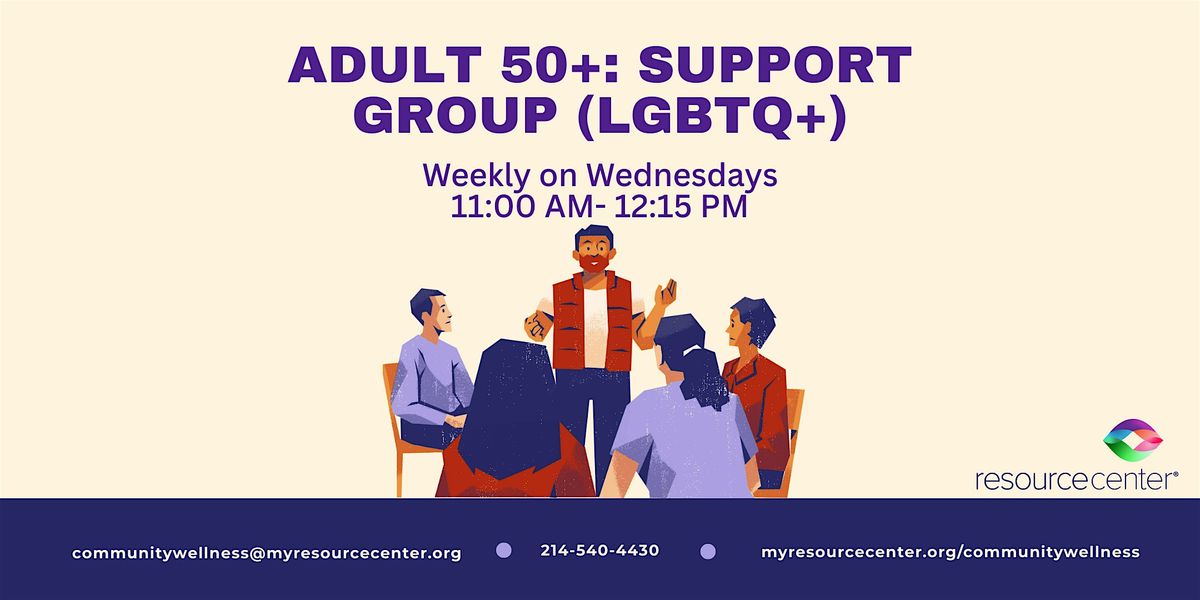 November Adult 50+: Support Group (LGBTQ+)