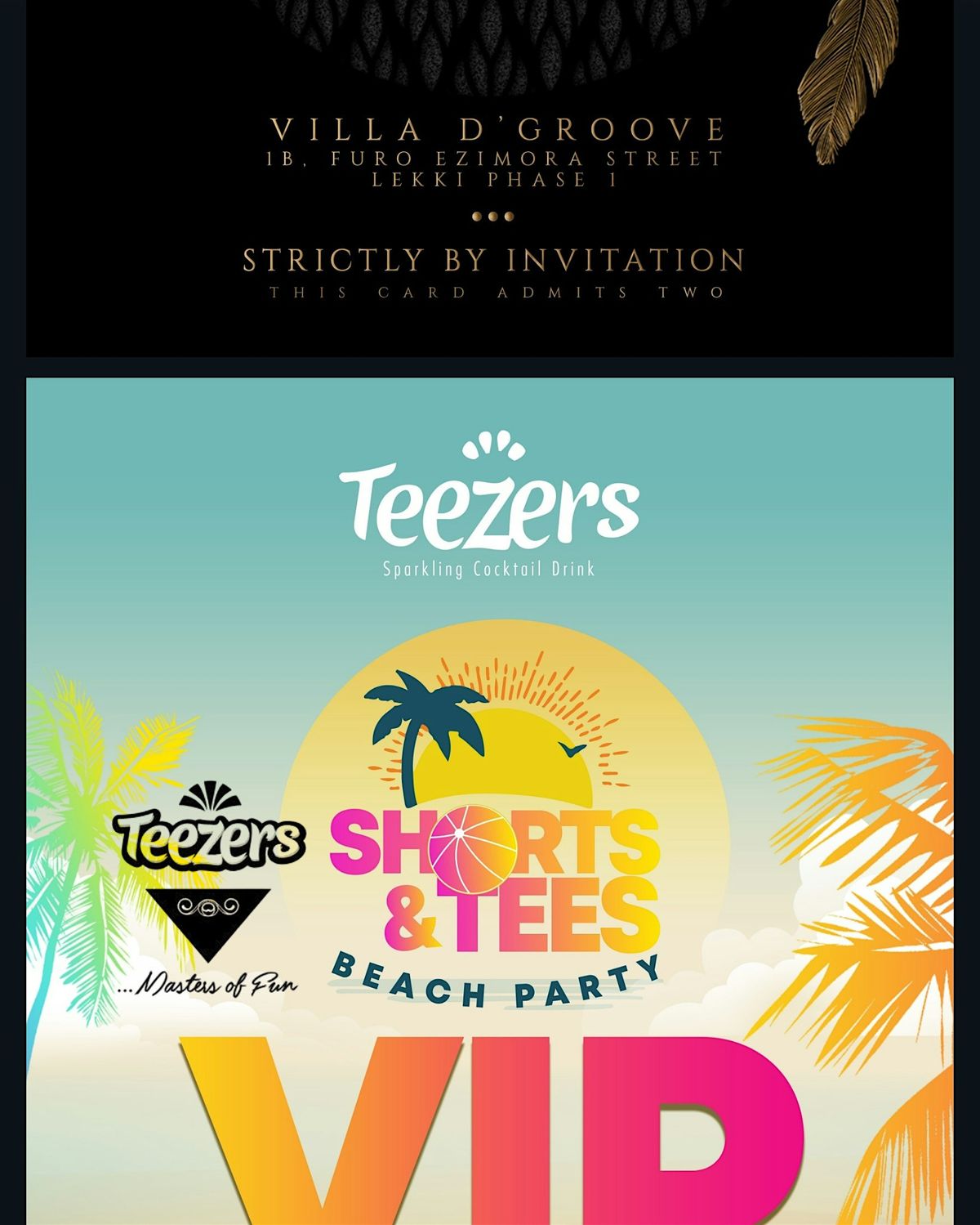 TEEZERS SHORTS AND TEES BEACH PARTY