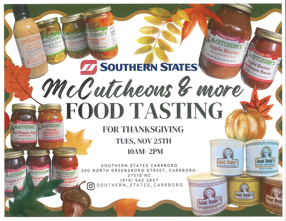 McCutcheon\u2019s and More Food Tasting