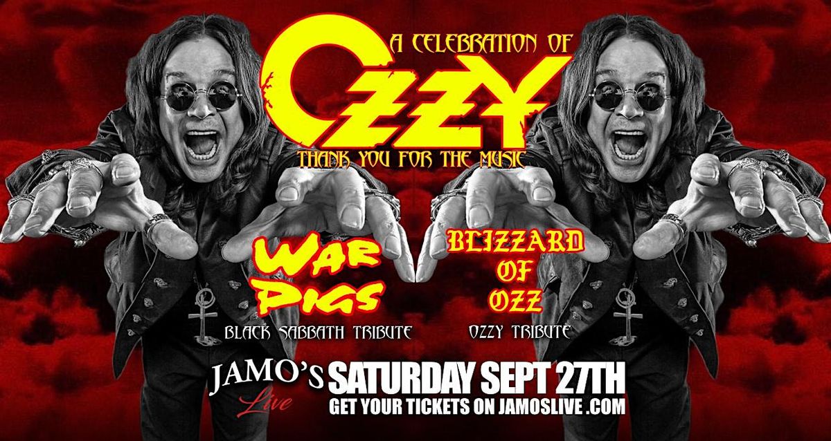 A Celebration of Ozzy w\/ War Pigs & Blizzard of Ozz at Jamo's Live