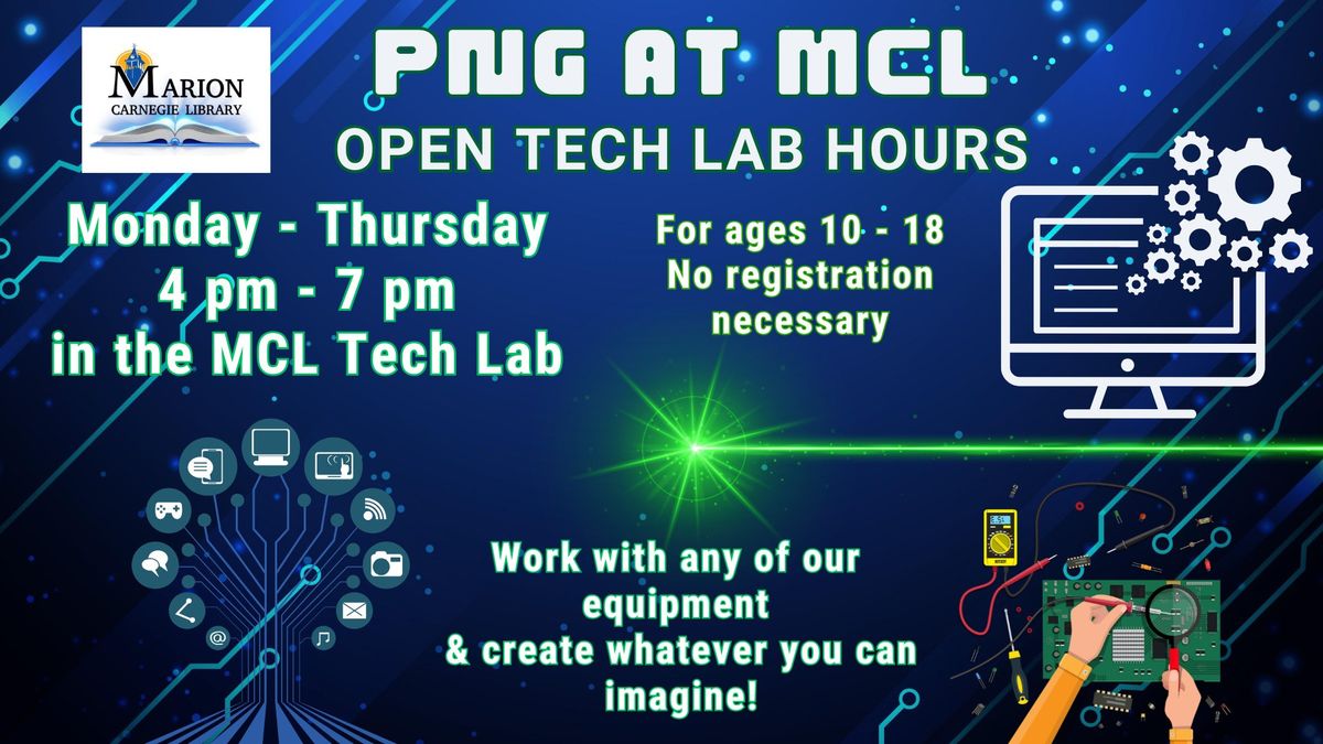 PNG at MCL Open Tech Lab Hours