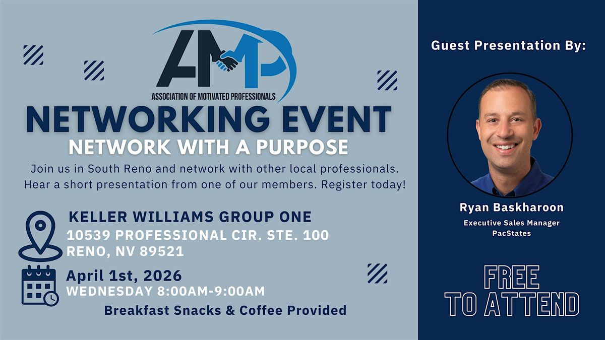 Ryan Opperman Reno AMP Up Your Business: Reno Networking Event- Speaker: Ryan Baskharoon ...