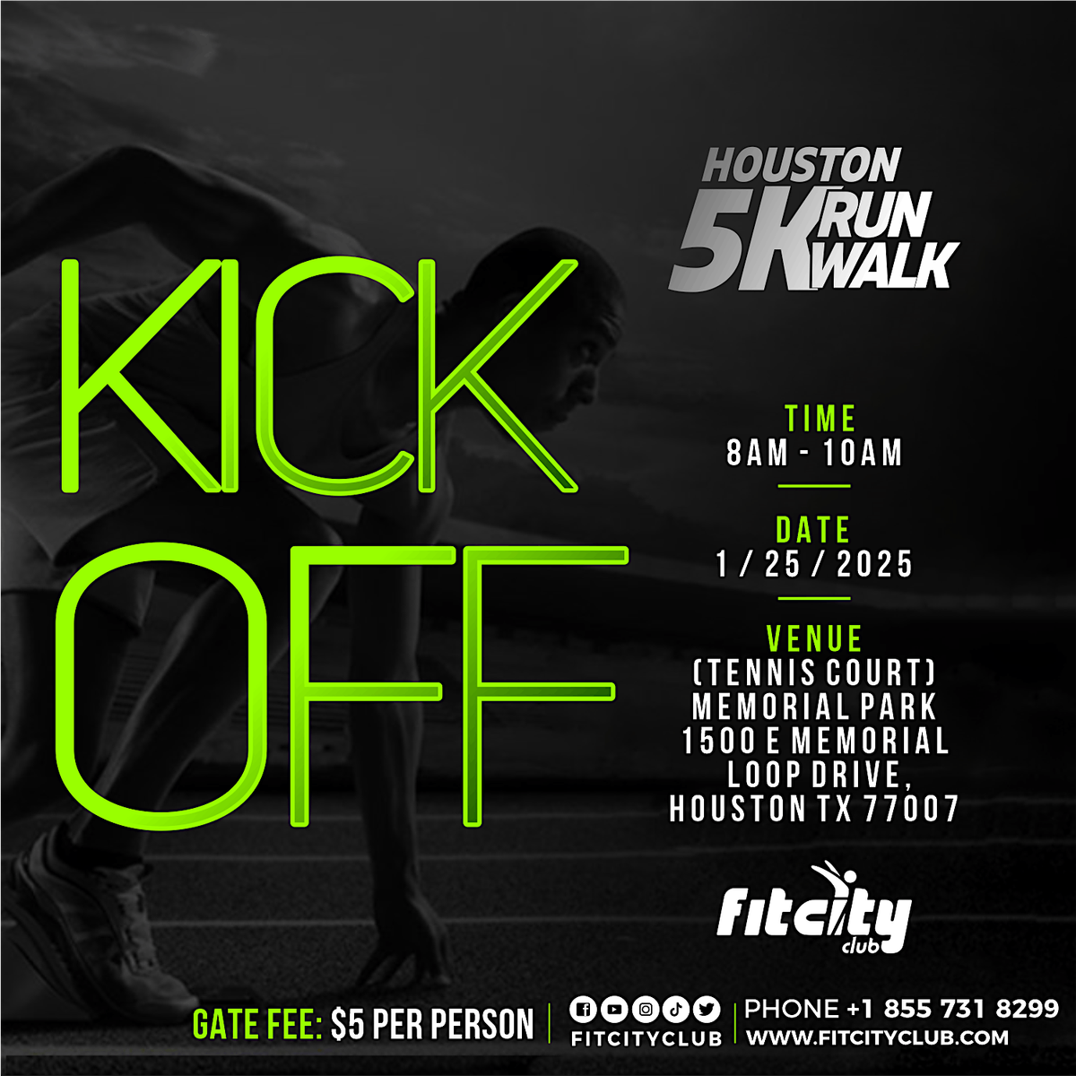 FitCity Presents Houston5k RunWalk with theme KickOff!