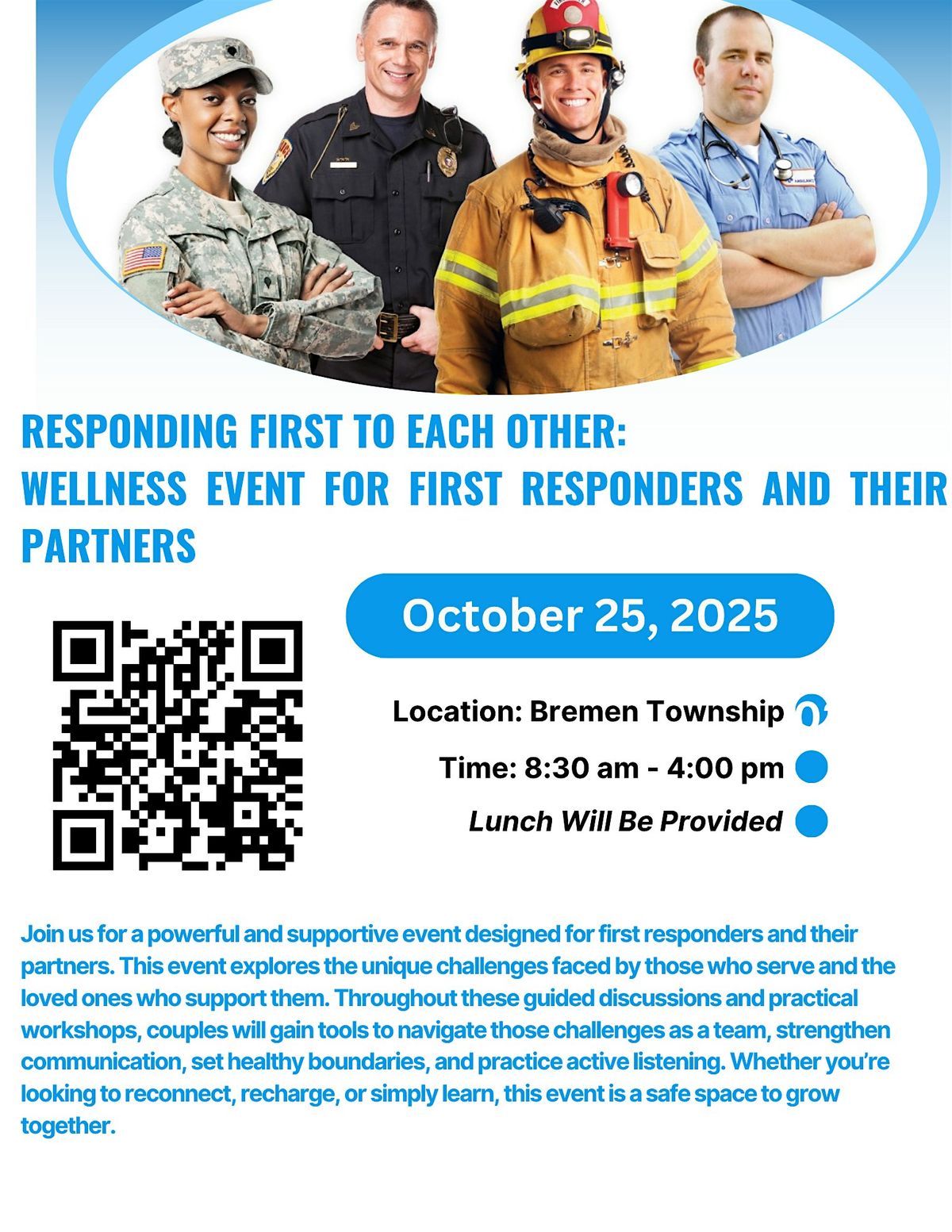 Responding First To Each Other: Wellness for First Responders and Spouses
