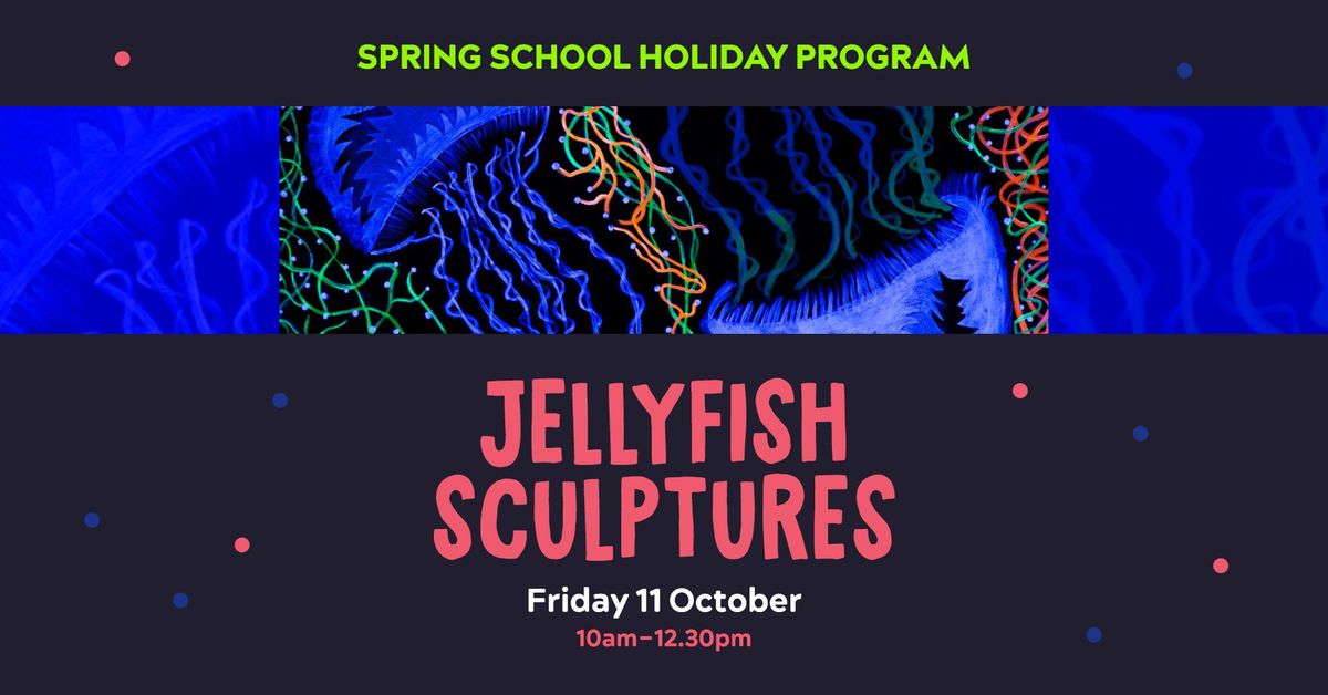 Woven jellyfish sculpture school holiday activity