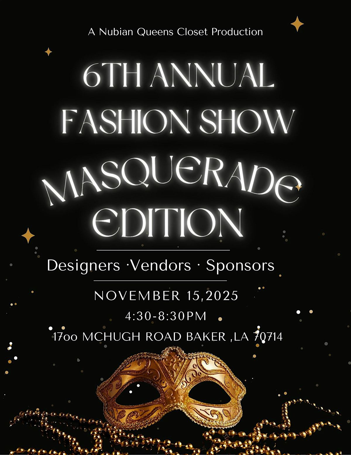 NQC'S 6TH ANNUAL FASHION SHOW\/POP UP SHOP MASQUERADE EDITION