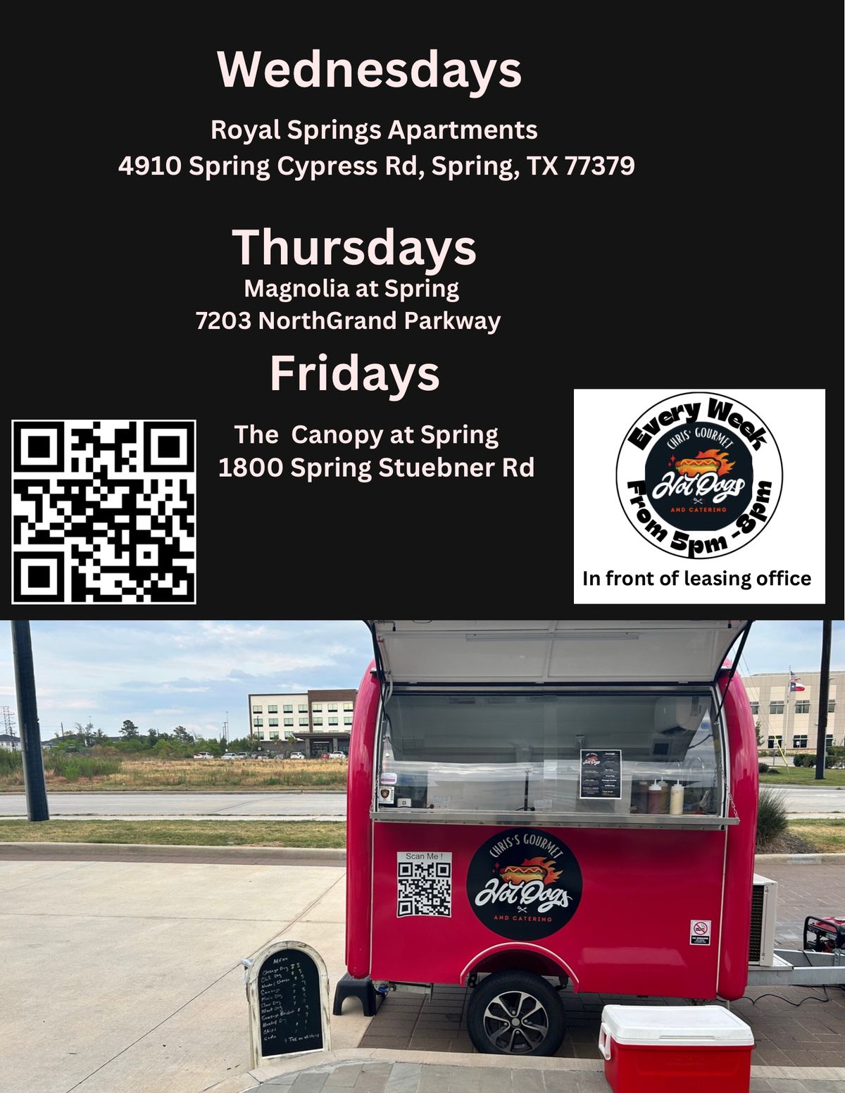 Weekly food truck appearances