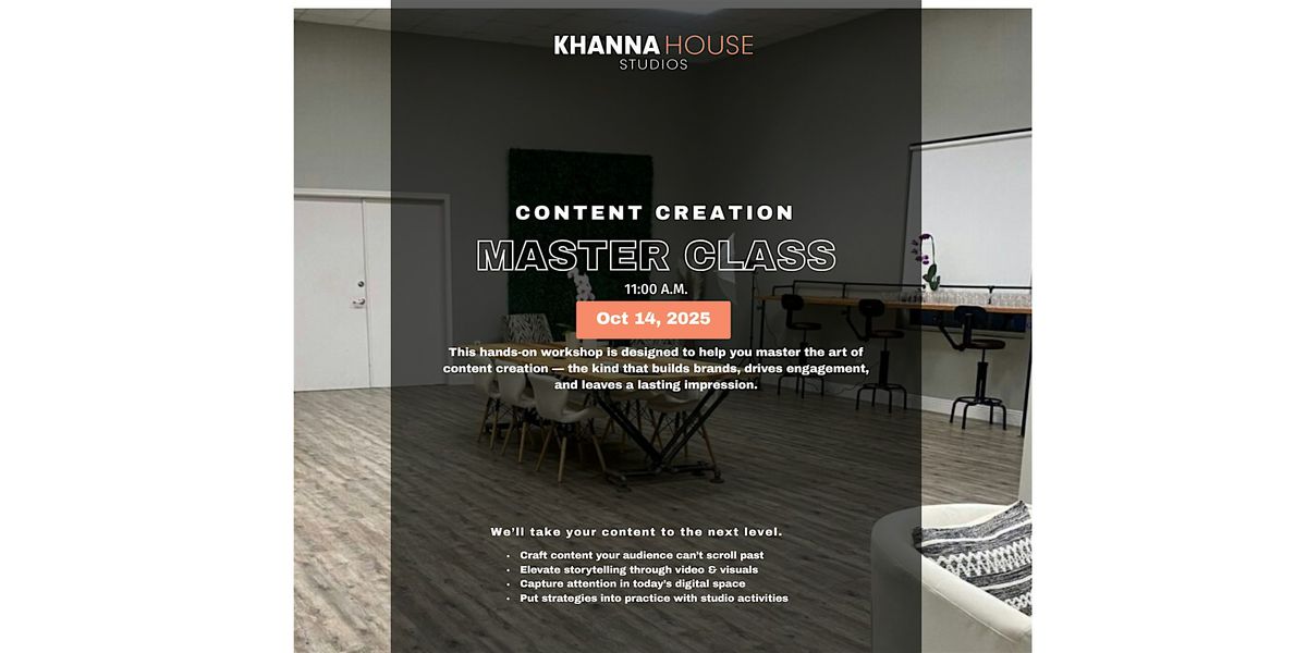 Content Creation Master Class