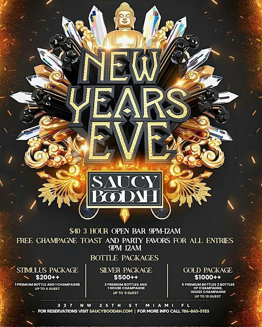 Wynwood Miami Biggest NYE Party at Saucy Boodah