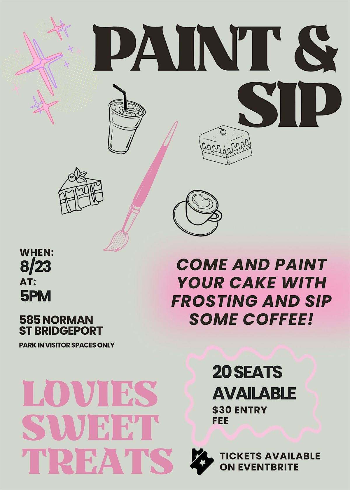 Lovies Sweet Treats Paint and Sip