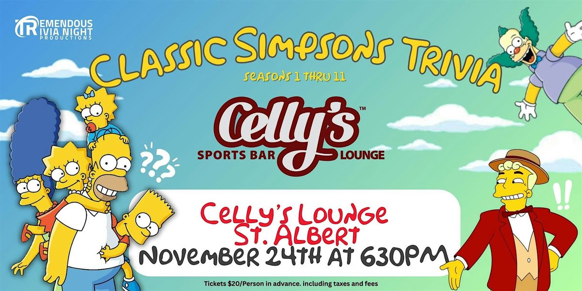 St Albert (Celly's Lounge) Classic Simpsons Trivia