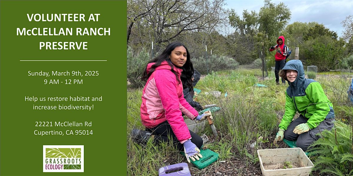 Nurture Nature: Volunteer Outdoors in Cupertino at McClellan Ranch Preserve