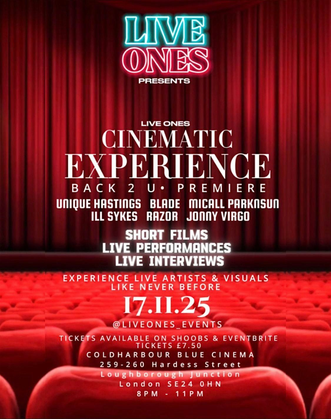 Live Ones Cinematic Experience  \u2022 Back 2 U Premiere 17\/11