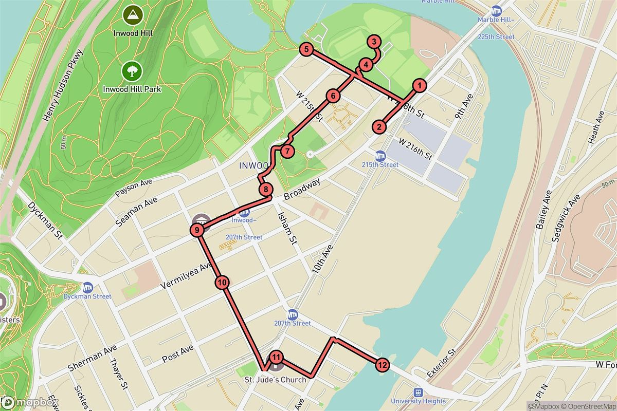 New York City Audio Tour: Inwood\u2019s Hidden Arches and Riverside Stories