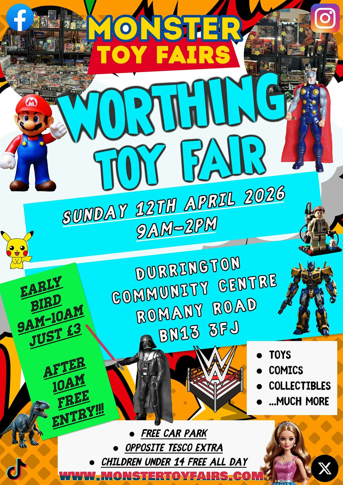 Worthing Toy and Comic Fair - Sunday 12th April 2026