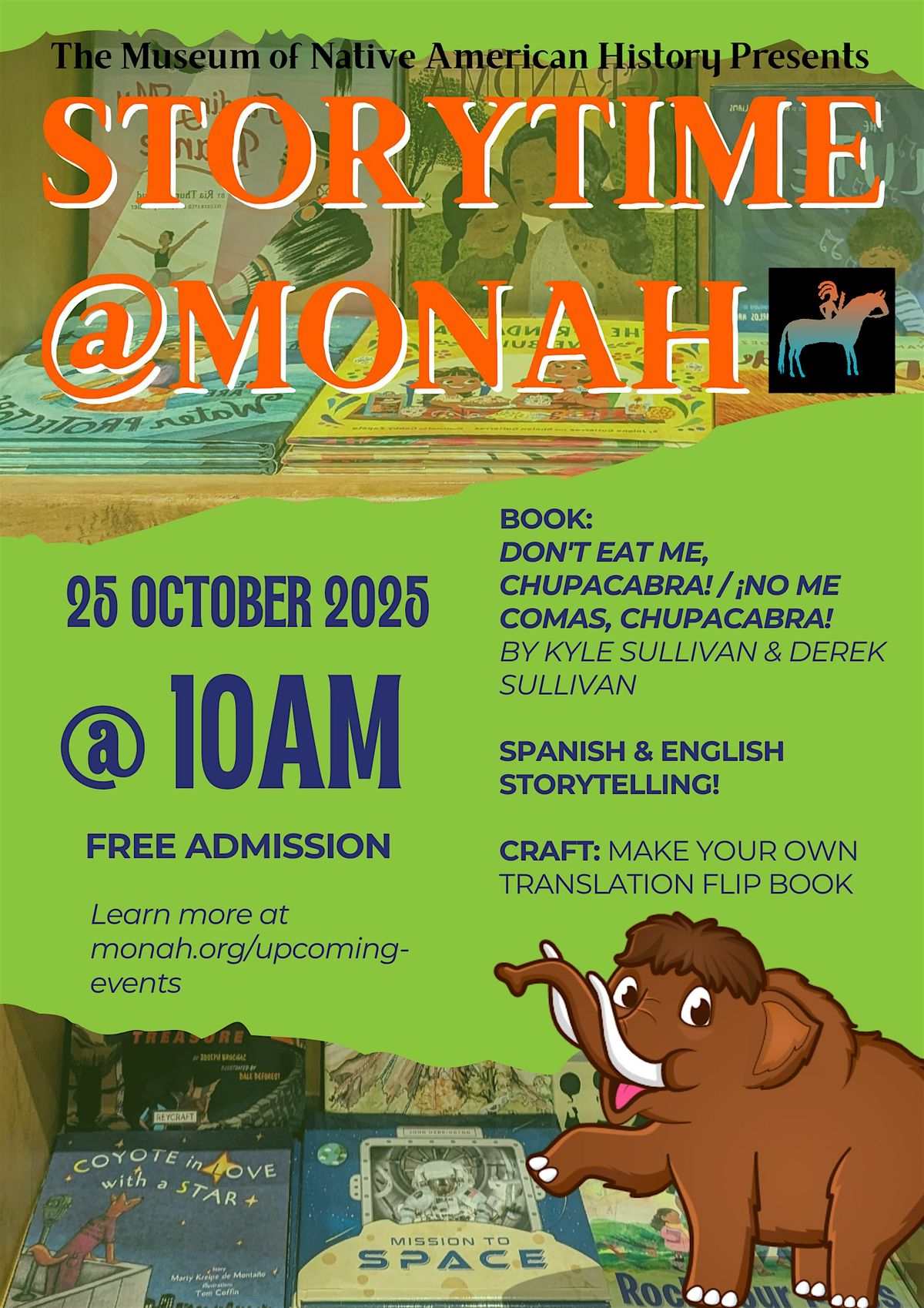 Storytime @ MONAH: Don't Eat Me, Chupacabra! \/ \u00a1No Me Comas, Chupacabra!