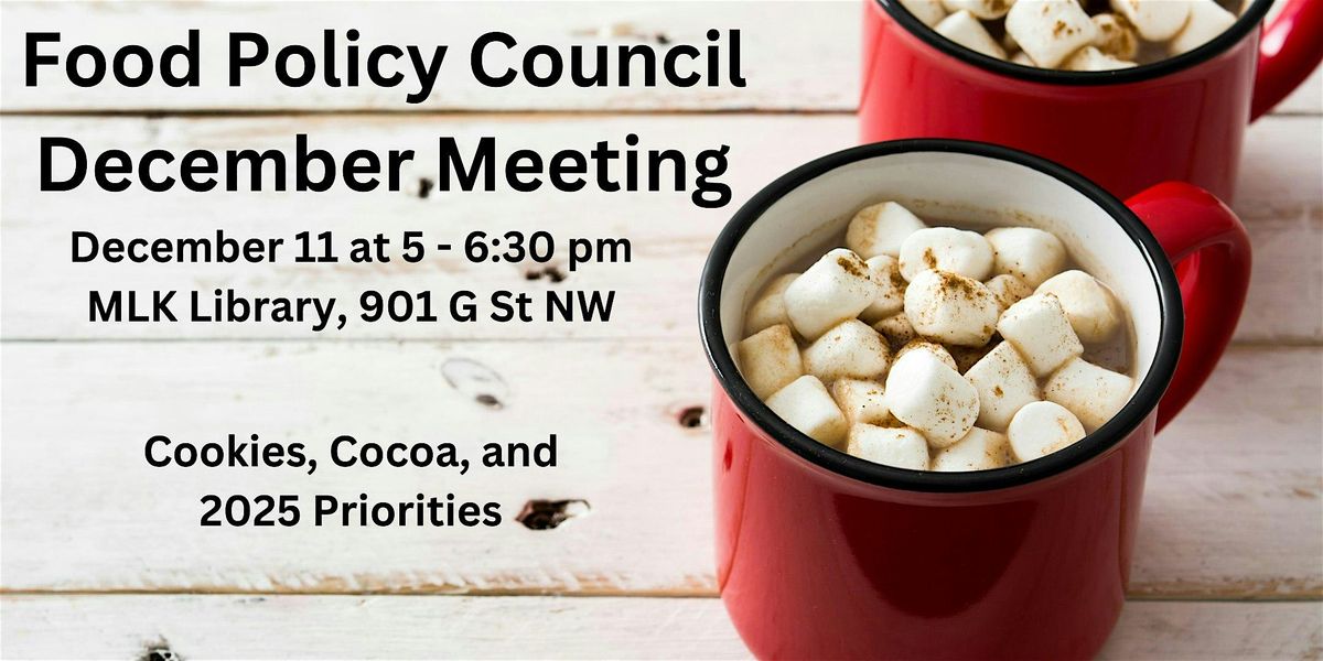 DC Food Policy Council December Meeting