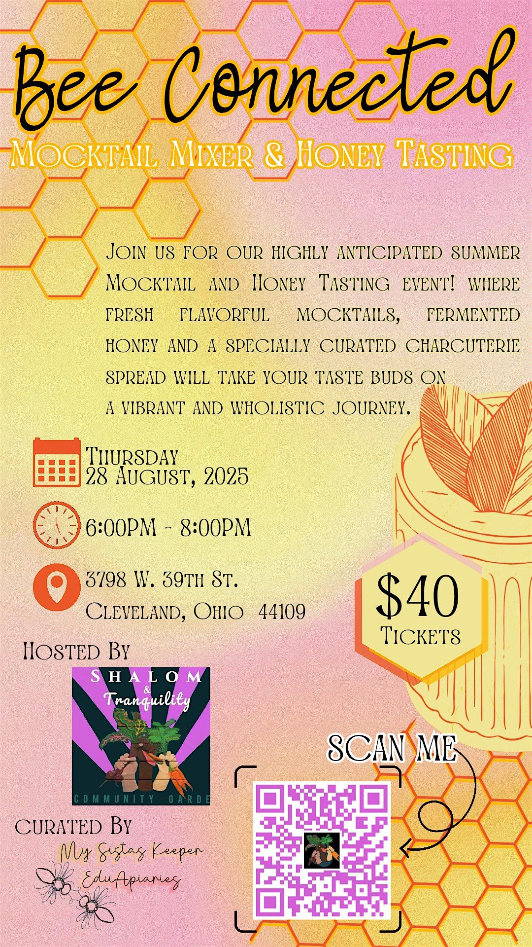 Bee Connected : Mocktail Mixer & Honey Tasting